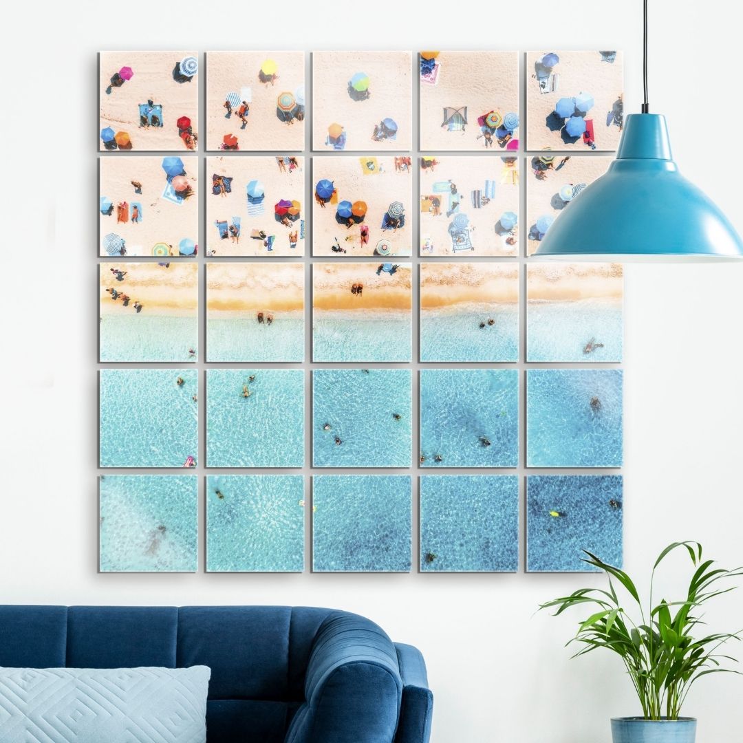 No-Nails Wall Art Split by TilePix