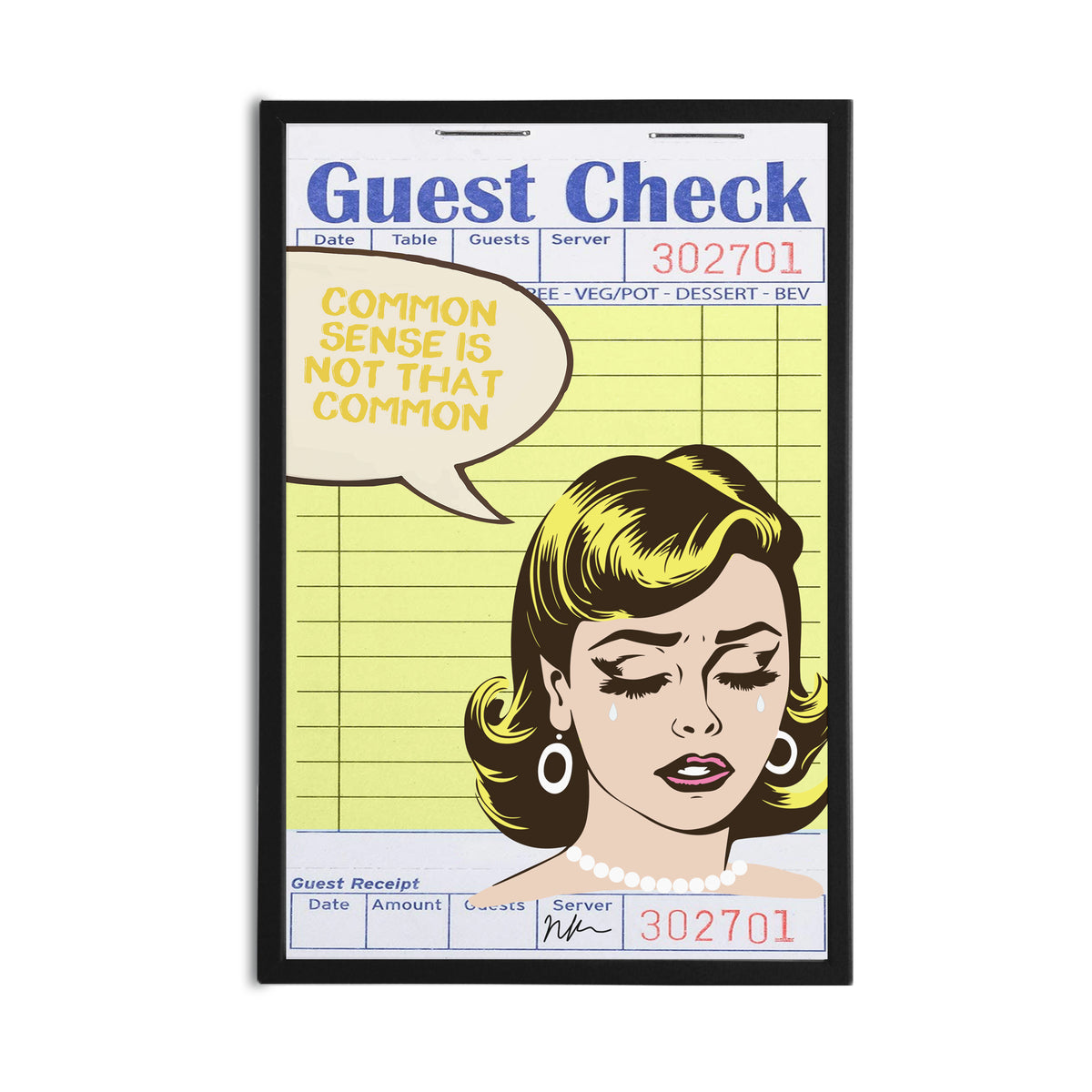 NikkiRaye Collection "BE EASY" Guest Check on TilePix Wood 12x18