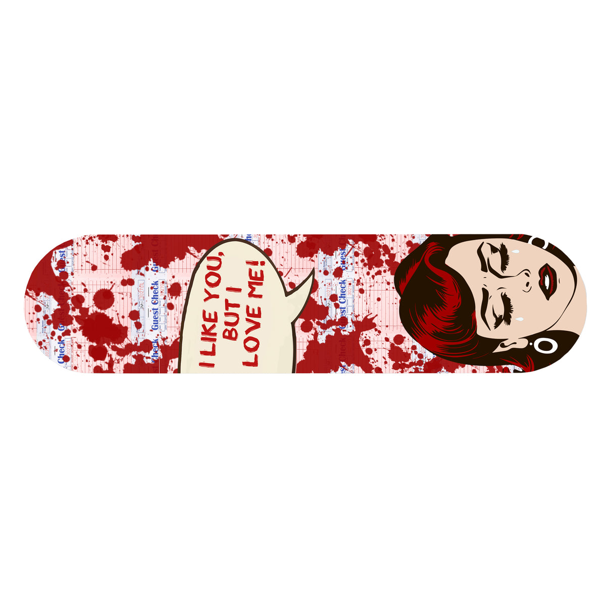 NikkiRaye Collection "LOVE ME" Guest Check on Skateboard