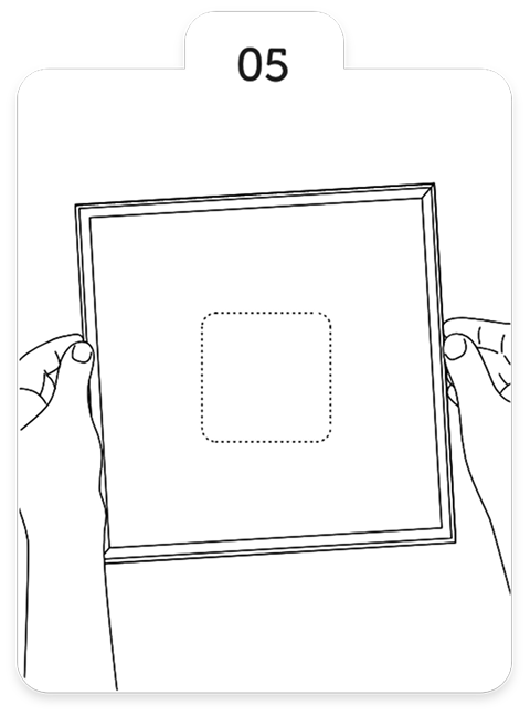 <p>Center TilePix™ over magnetic pad and stick to wall.</p>