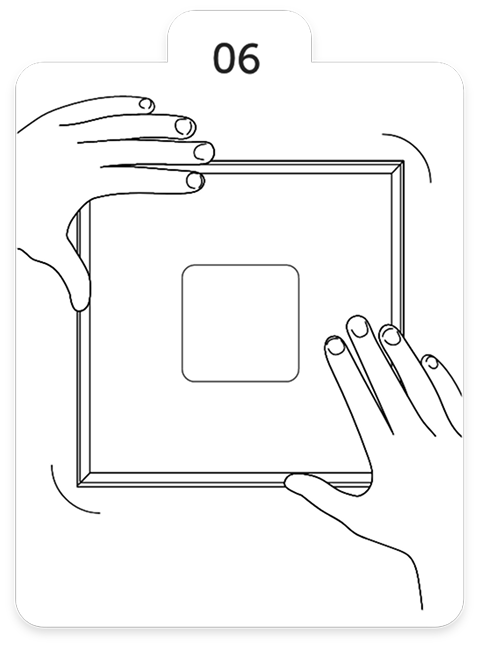 <p>Slide TilePix™ to desired position. TilePix™ can be repositioned without removing from wall.</p>