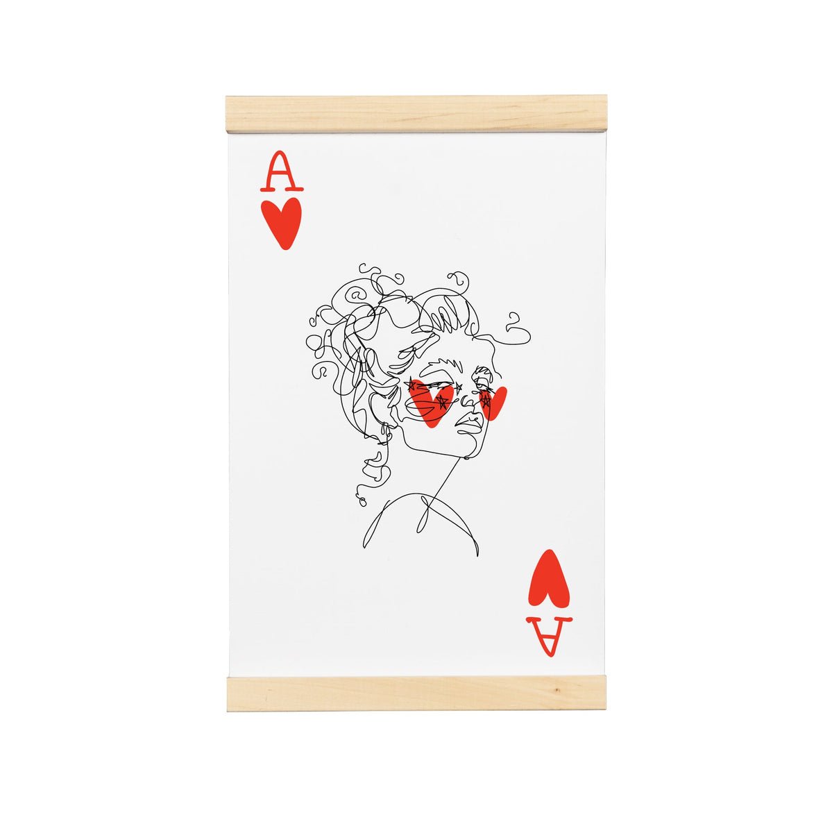 The Girl Knew York Collection “Ace of Hearts” on Hanging Canvas TilePix